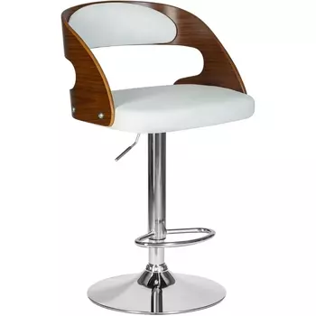 Стул барный NICK (цвет белый PU ABA 008) (Dobrin)