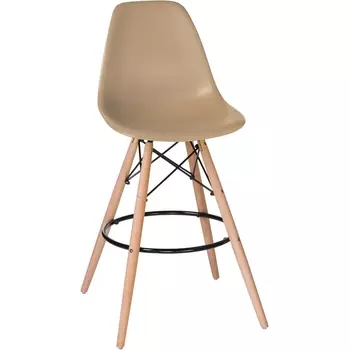 Стул барный (ножки светлый бук, цвет сиденья (GR-03)) Dobrin 638GPP-LMZL DSW BAR BAR, бежевый (GR-03), основания бук