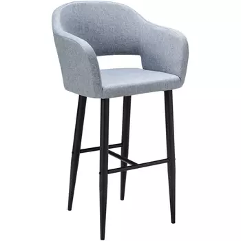 Стул барный R-Home Oscar Сканди Грей/Черный