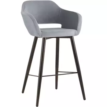Стул барный велюр серый Stool Group УТ000025181