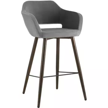 Стул барный велюр тёмно-серый Stool Group Саймон УТ000025180
