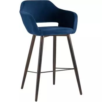 Стул барный велюр тёмно-синий Stool Group УТ000025182