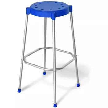 Стул барный Sheffilton SHT-S48 синий/хром лак