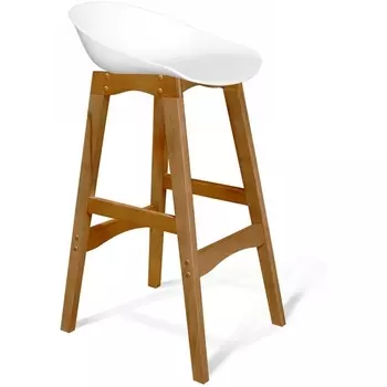 Стул барный Sheffilton SHT-ST19/S65 белый/светлый орех