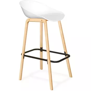 Стул барный Sheffilton SHT-ST19/S94 белый/прозрачный лак