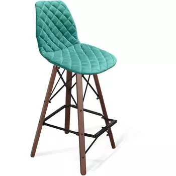 Стул барный Sheffilton SHT-ST29-C12/S80 голубая лагуна/темный орех/черный муар