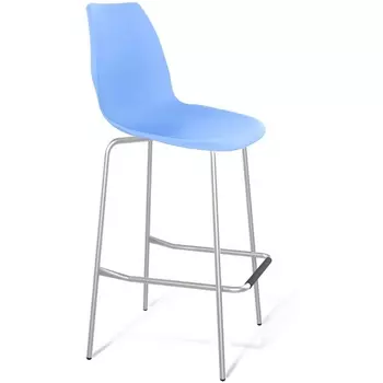 Стул барный Sheffilton SHT-ST29/S29 голубой pan278/хром лак