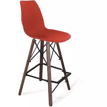 Стул барный Sheffilton SHT-ST29/S80 красный ral3020/темный орех/черный муар