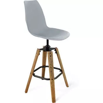 Стул барный Sheffilton SHT-ST29/S93 серый ral 7040/дуб брашированный корич/черный