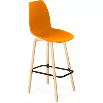 Стул барный Sheffilton SHT-ST29/S94 оранжевый ral2003/прозрачный лак/черный