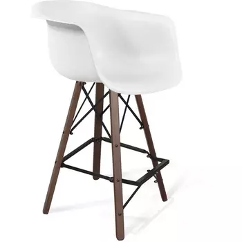 Стул барный Sheffilton SHT-ST31/S80 белый/темный орех/черный муар