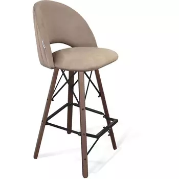 Стул барный Sheffilton SHT-ST34-1/S80 латте/темный орех/черный