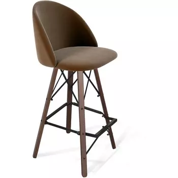 Стул барный Sheffilton SHT-ST35/S80 кофейный ликер/темный орех/черный