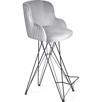 Стул барный Sheffilton SHT-ST39-1/S66 серое облако/черный муар от фабрики Sheffilton