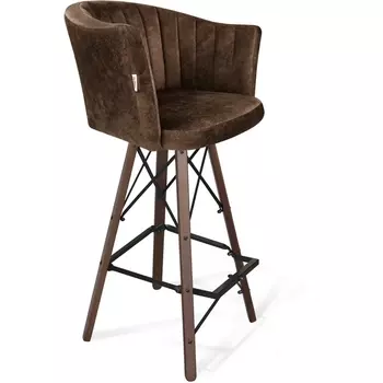 Стул барный Sheffilton SHT-ST42-1/S80 кофейный трюфель/темный орех/черный