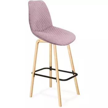 Стул барный SHT-ST29-C22/S94 розовый зефир/прозрачный лак/черный муар от фабрики Sheffilton