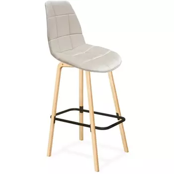 Стул барный SHT-ST29-C/S94 жемчужный/прозрачный лак/черный от фабрики Sheffilton