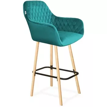 Стул барный SHT-ST38/S94 альпийский бирюз./прозрачный лак/черный от фабрики Sheffilton