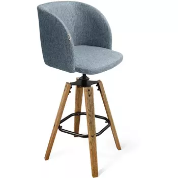 Стул барный синий лед/браш.коричневый/черный муар Sheffilton SHT-ST33/S93 6862349501