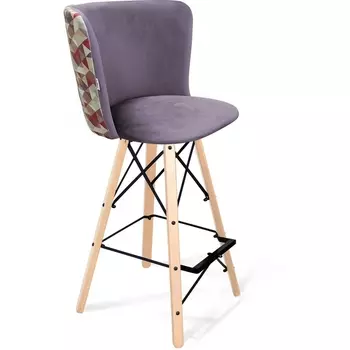 Стул барный сумеречная орхидея/прозрачный лак/черный Sheffilton SHT-ST36-4/S80 7061801501