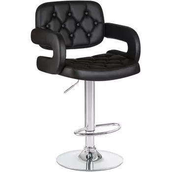 Стул барный TIESTO (чёрный) Dobrin 3460-LM TIESTO, цвет сиденья черный, основания хром