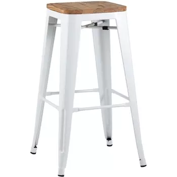 Стул барный Stool Group TOLIX WOOD белый глянцевый УТ000001864