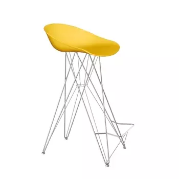 Стул барный желтый/хром лак Sheffilton SHT-ST19/S66 2662741703