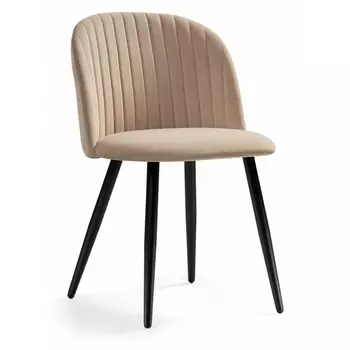 Стул Woodville на металлокаркасе Gabi 1 dark beige / black 15351