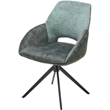 Стул BERRIES 360 град., Зеленый Loris-39, велюр/темно-зеленый 7525-156, велюр/ черный каркас, DISAUR M-City