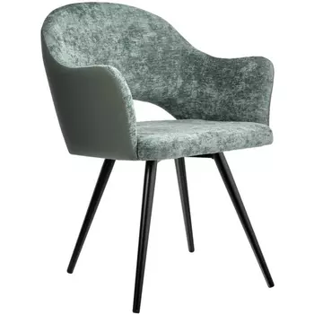 Стул Bradex Home Bruno зеленый шенилл с экокожей с поворотным механизмом (RF 0674)