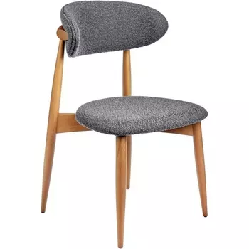 Стул Bradex Home Lucas темно-серый букле с ножками цвета орех (RF 0548)
