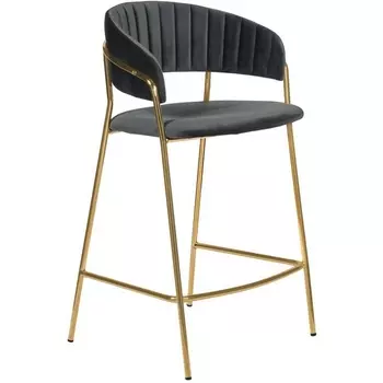 Стул Bradex Home полубарный Turin черный с золотыми ножками (FR 0891)