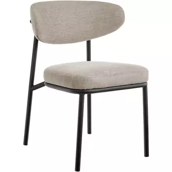 Стул Bradexhome Lucas 2 латте шенилл с чёрными ножками