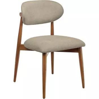 Стул Bradexhome Lucas 3 латте букле с ножками цвета орех