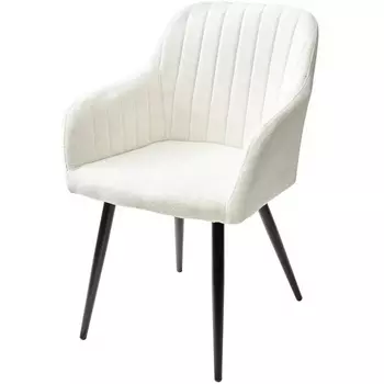 Стул WZ2042-01 молочный фактурный велюр / черный каркас M-City Brandy 628M03745 (2 шт.)