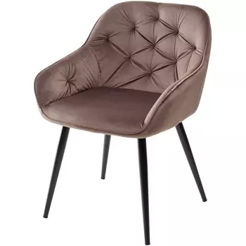 Стул BREEZE BLUVEL-38 LATTE, велюр/ черный каркас (M-City)