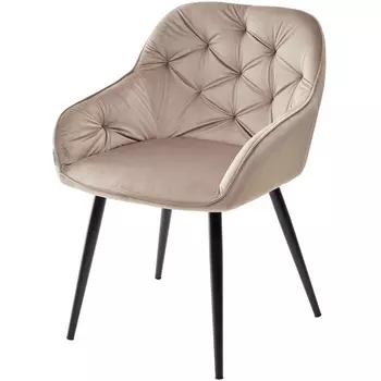 Стул BREEZE BLUVEL-40 BEIGE/ черный каркас, велюр (M-City)