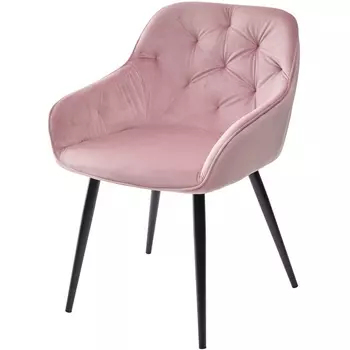 Стул G108-15 пепел розы, велюр/ черный каркас M-City Breeze UDC9051G10815