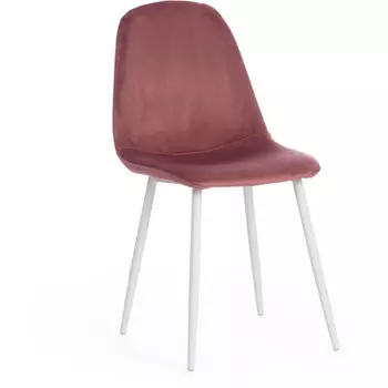 Стул BREEZE (mod. 4724) / 1 шт. в упаковке (Вельвет,Металл /Коралловый,Белый) Tetchair
