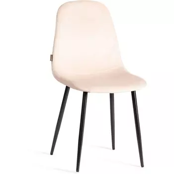 Стул BREEZE (mod. JSC-58) / 1 шт. в упаковке (Велюр,Металл /Кремовый,Черный) Tetchair