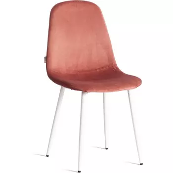Стул BREEZE (mod. JSC-58) / 1 шт. в упаковке (Велюр,Металл /Коралловый,Белый) Tetchair