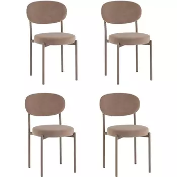 Стул Бриф SN велюр капучино каркас капучино муар, 4шт./уп. Stool Group арт.УТ000039519