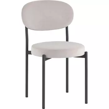 Стул Бриф SN велюр светло-серый каркас антрацитовый муар Stool Group (арт.УТ000039449)