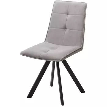 Стул BRONX, 360 град. поворот. B22 Серый, велюр / черный каркас, М-City M-City