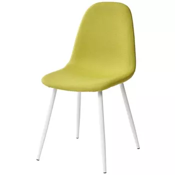 Стул G064-14 салатовый, ткань/ белый каркас M-City Cassiopeia XS2441G06414WHT