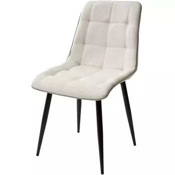 Стул HE622-01/ HE622-05 топленое молоко, ткань/ черный каркас M-City Chic 628M03694 (4 шт.)