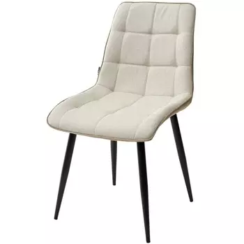 Стул VF-01/ VF-02 светло-бежевый/ бежевый, ткань/ черный каркас M-City Chic 628M03698 (4 шт.)