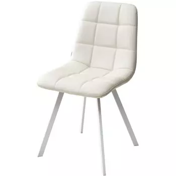 Стул HK017-01 светло-бежевый, PU/ белый каркас M-City Chilli UDC8025HK01701WHT