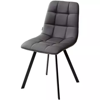 Стул CHILLI SQUARE HK017-11 темно-серый, PU / черный каркас М-City M-City (4 шт.)
