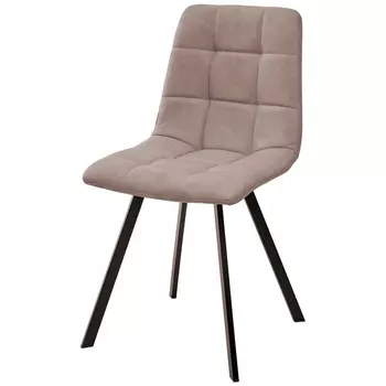 Стул CHILLI SQUARE RU-09 серо-бежевый винтаж, PU / черный каркас М-City M-City (4 шт.)